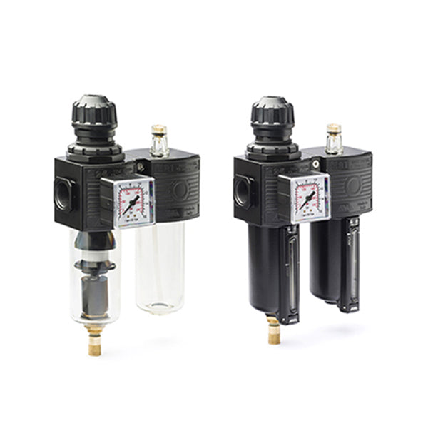 E/22-SC MEDIUM - Gruppo filtro - Regolatore - Lubrificatore modulare CON SCARICO AUTOMATICO DI CONDENSA - TECNOPOLIMERO o METALLO - Ani E/22-SC MEDIUM - Gruppo filtro - Regolatore - Lubrificatore modulare CON SCARICO AUTOMATICO DI CONDENSA - TECNOPOLIMERO o METALLO - Ani
